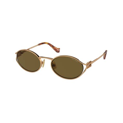 miu miu sonnenbrille damen braun|Miu Miu Eyewear Sonnenbrille Mit Ovalem Gestell .